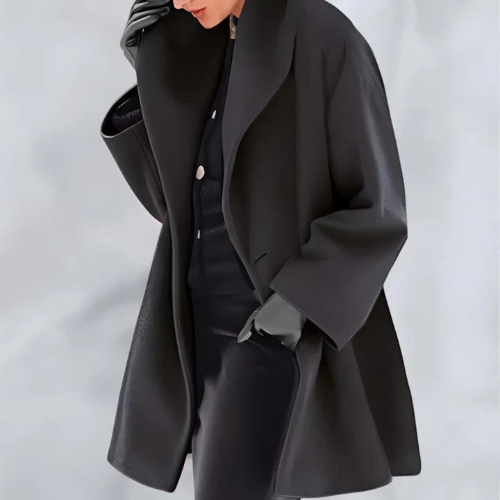 Letecia | Windproof wool coat with shawl collar