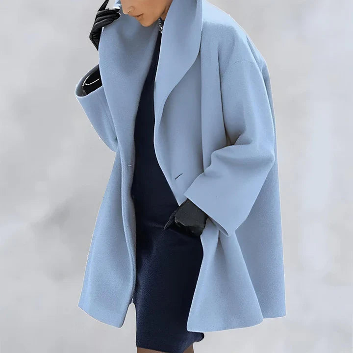 Letecia | Windproof wool coat with shawl collar