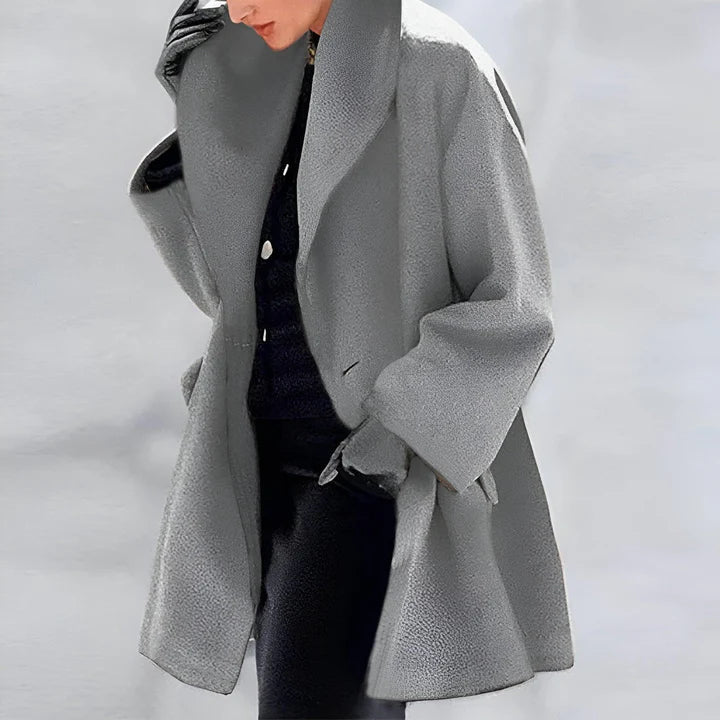 Letecia | Windproof wool coat with shawl collar