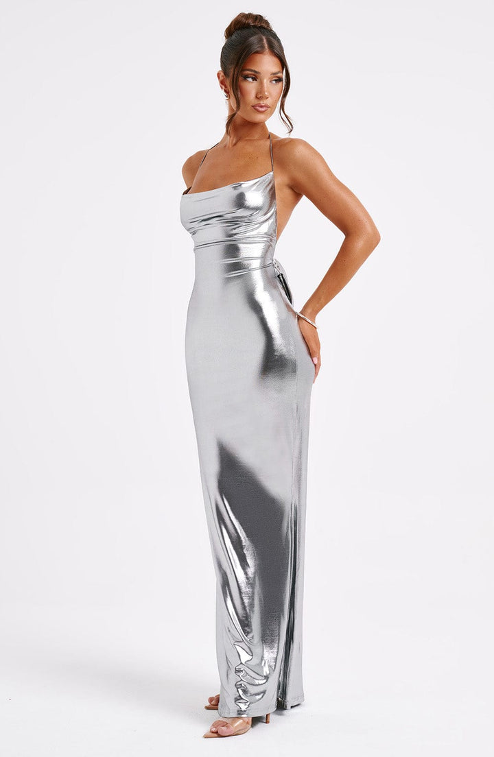 Gail Maxi Jurk - Gunmetal