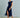 The Navy Round Neck Polka Dot Cutout Midi Dress