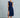 The Navy Round Neck Polka Dot Cutout Midi Dress