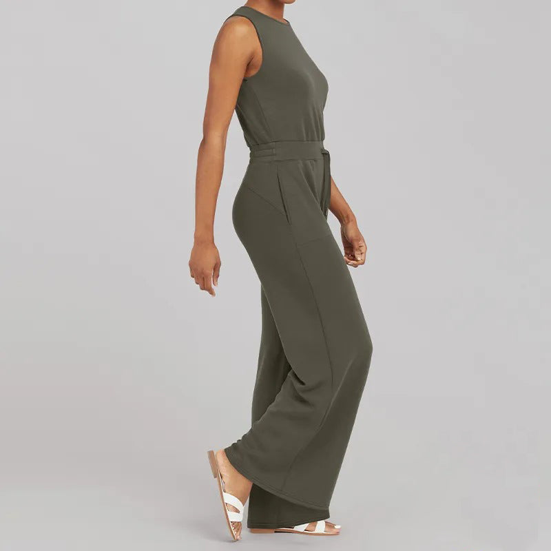 Desiree - Sleeveless solid jumpsuit