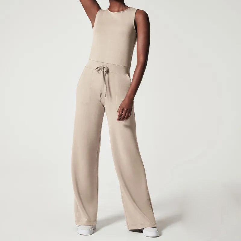 Desiree - Sleeveless solid jumpsuit