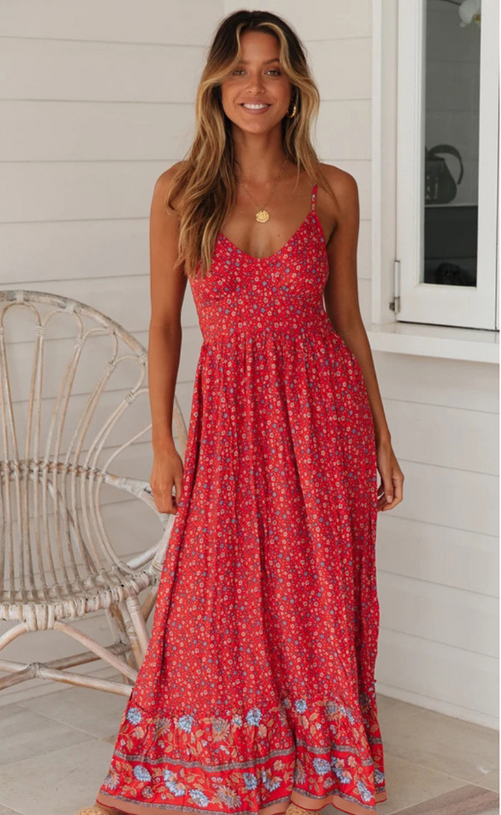 Bohemian dress with straps - Molli