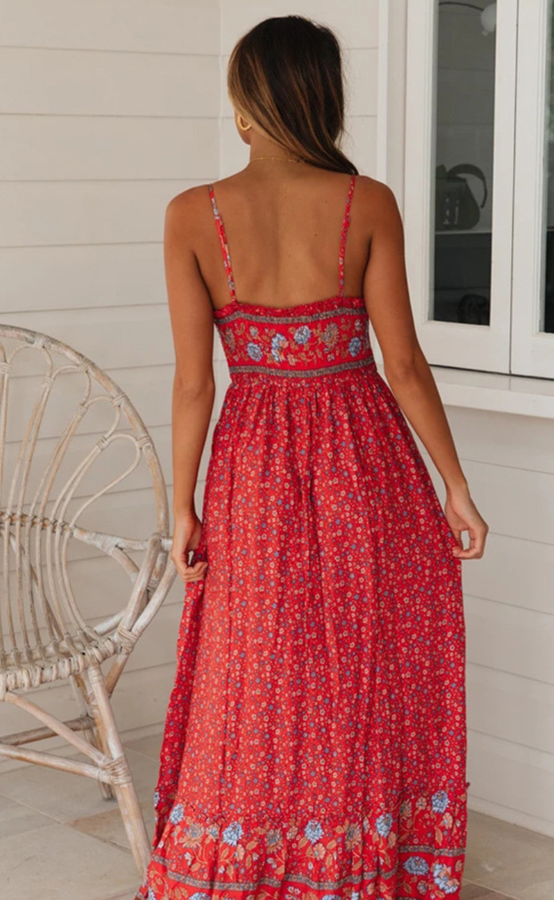 Bohemian dress with straps - Molli