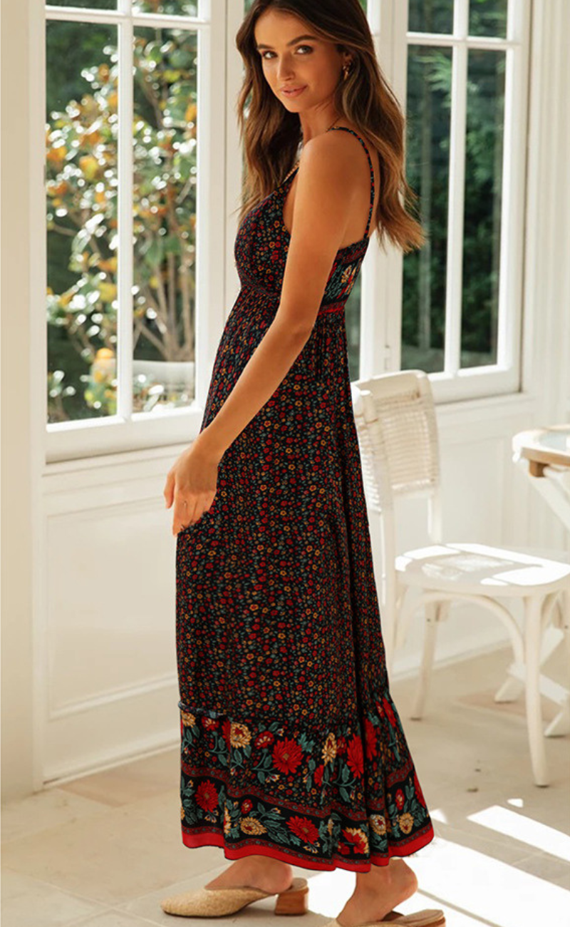 Bohemian dress with straps - Molli