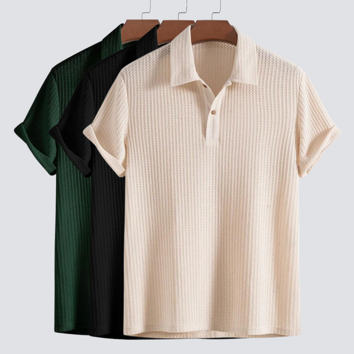 Braddy waffle knit polo