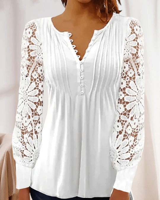 Jeanne - Elegant blouse with long sleeves