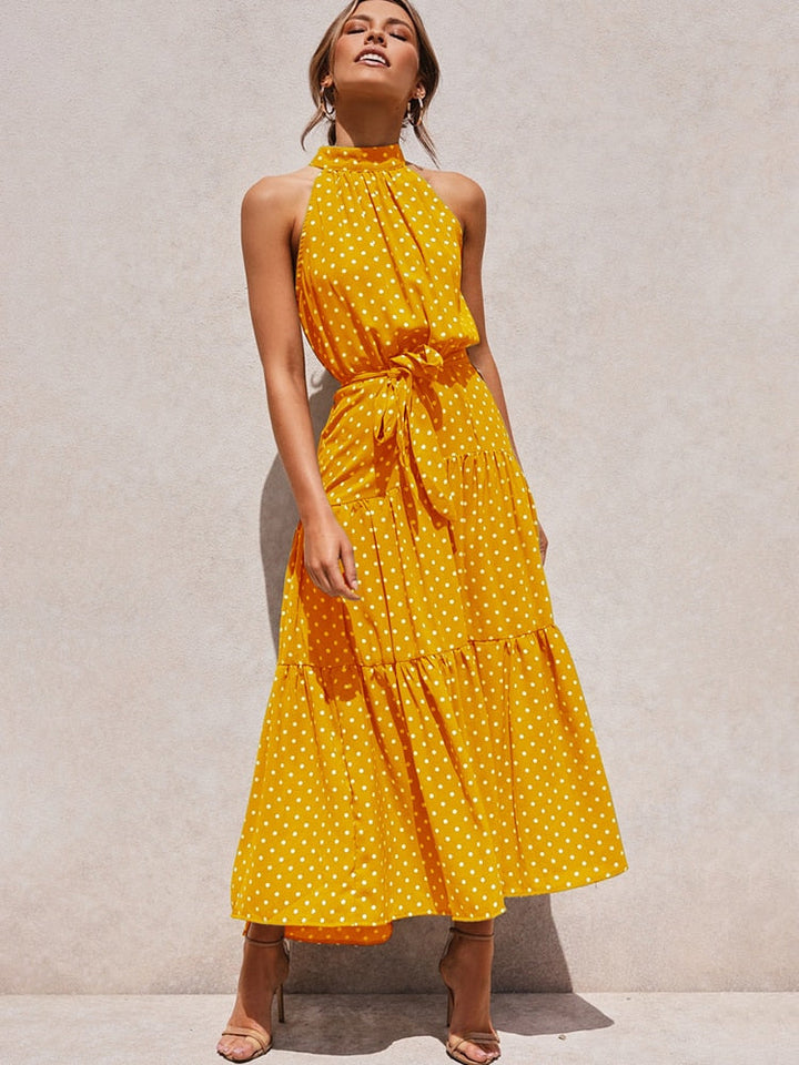 Summer dress with polka dot print - Shine into summer