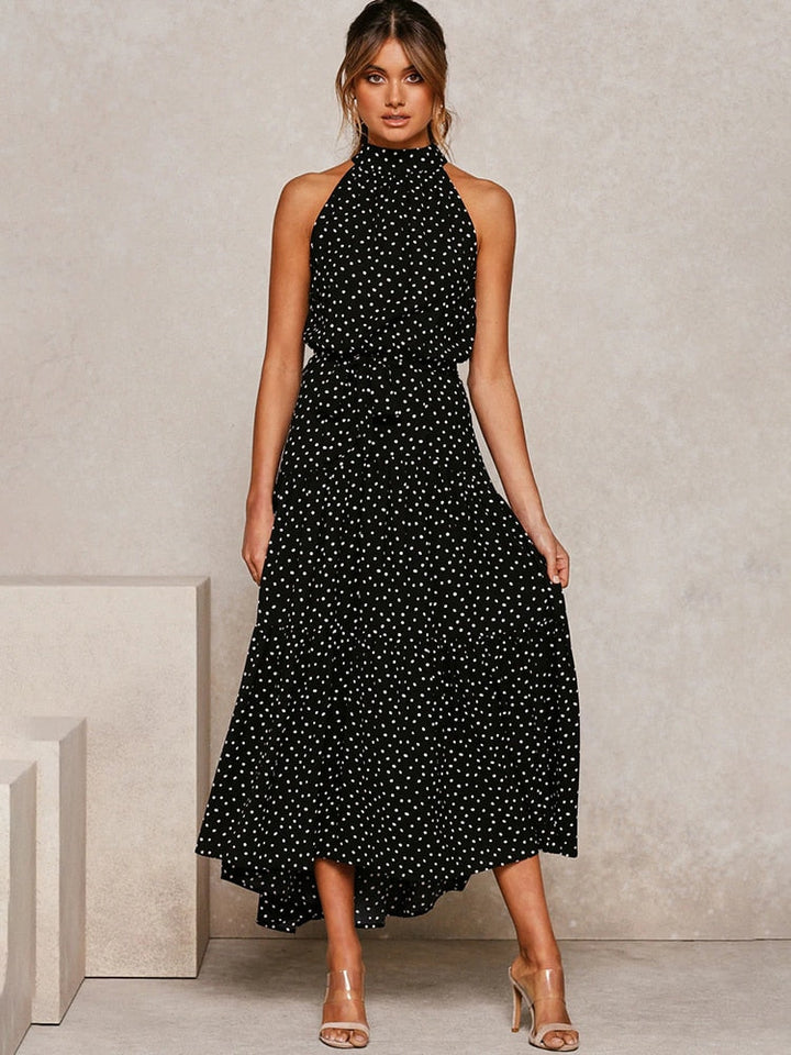 Summer dress with polka dot print - Shine into summer