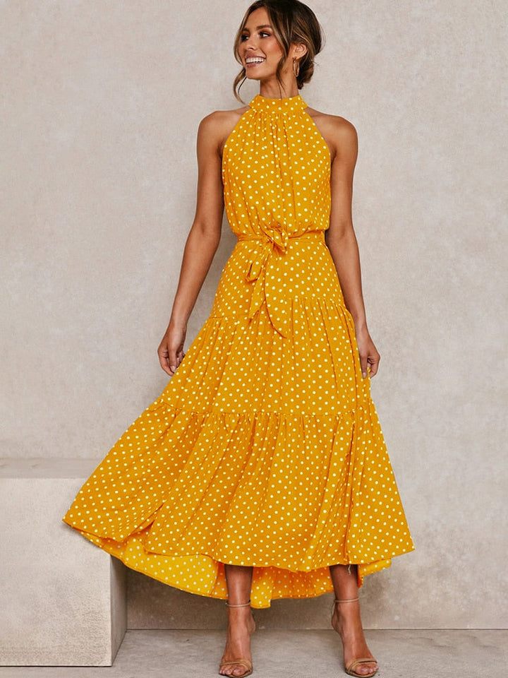 Summer dress with polka dot print - Shine into summer