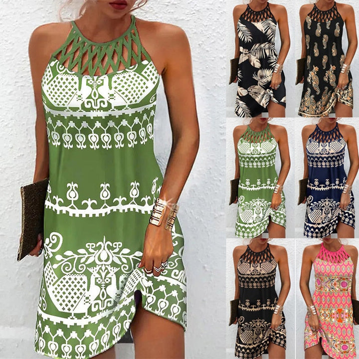 Kate™ | Printed Halter Dress