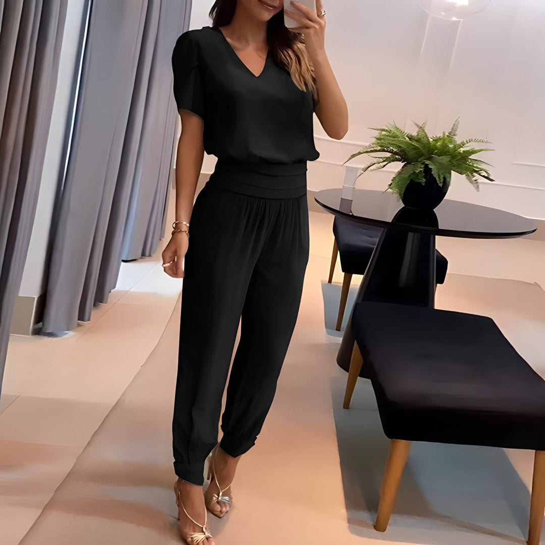 Alexandra - Trendy set with blouse and pants