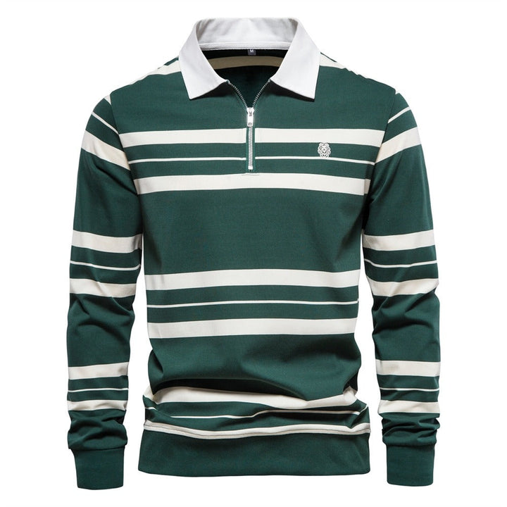 Dennis™ | Striped Long Sleeve Polo