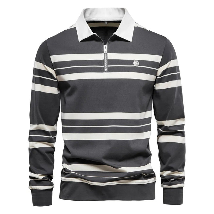 Dennis™ | Striped Long Sleeve Polo