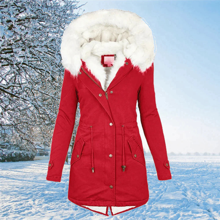 Lauren - The new parka jacket with hood and fur lining in plus size